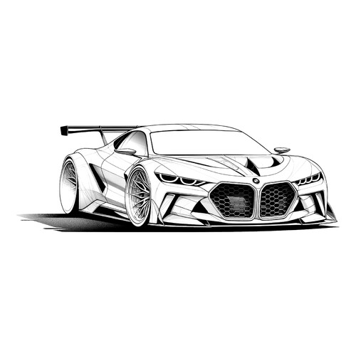 Раскраска BMW M1 Hommage