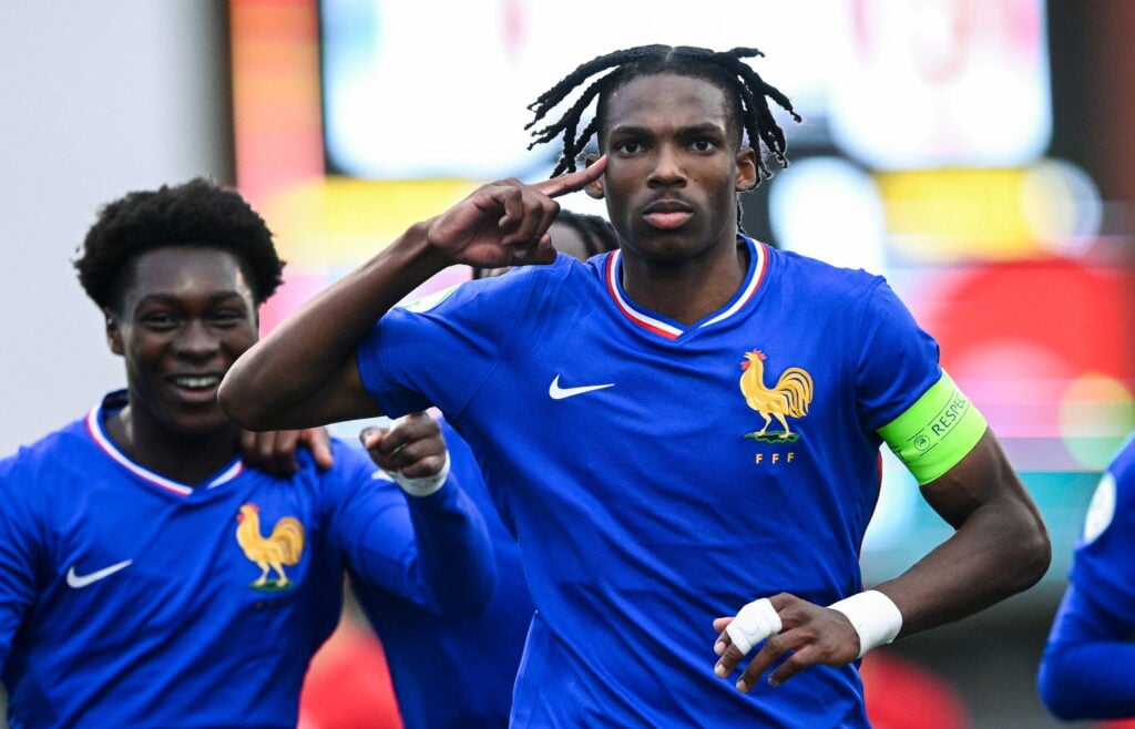 gettyimages-2161685346-1024x658-1 Jeremy Jacquet celebrates after scoring for France during their U19 European Championship match against Turkiye