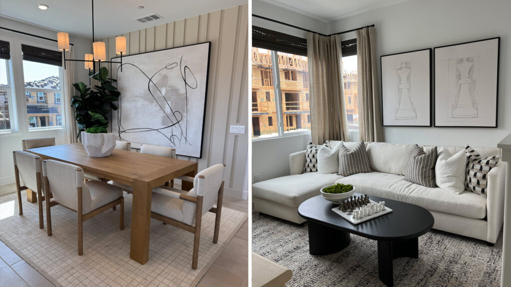 Lennar get the look muted monochromatic design style dining room and living room