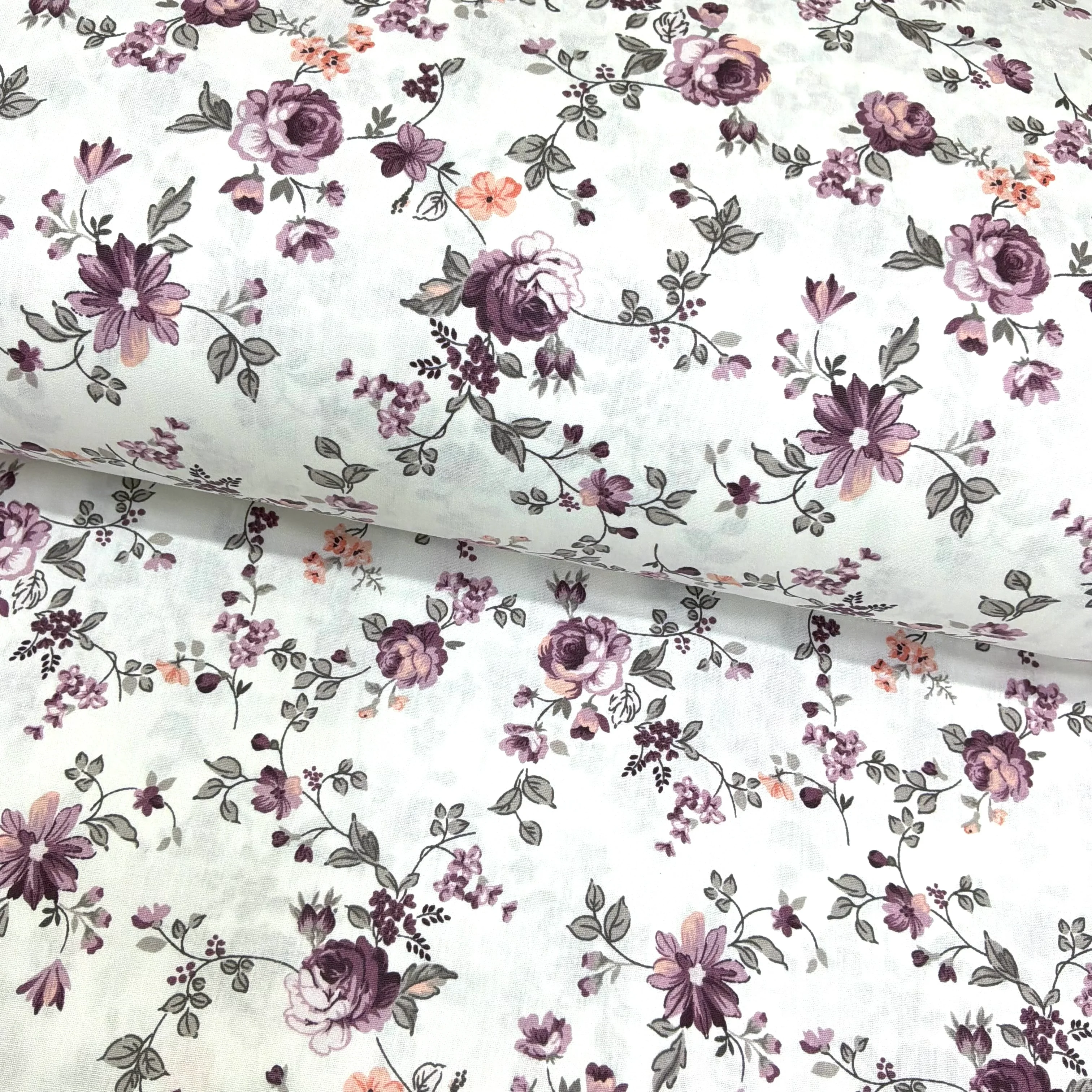 img-3370 Leylak Güllü Sarmaşık Poplin Kumaş