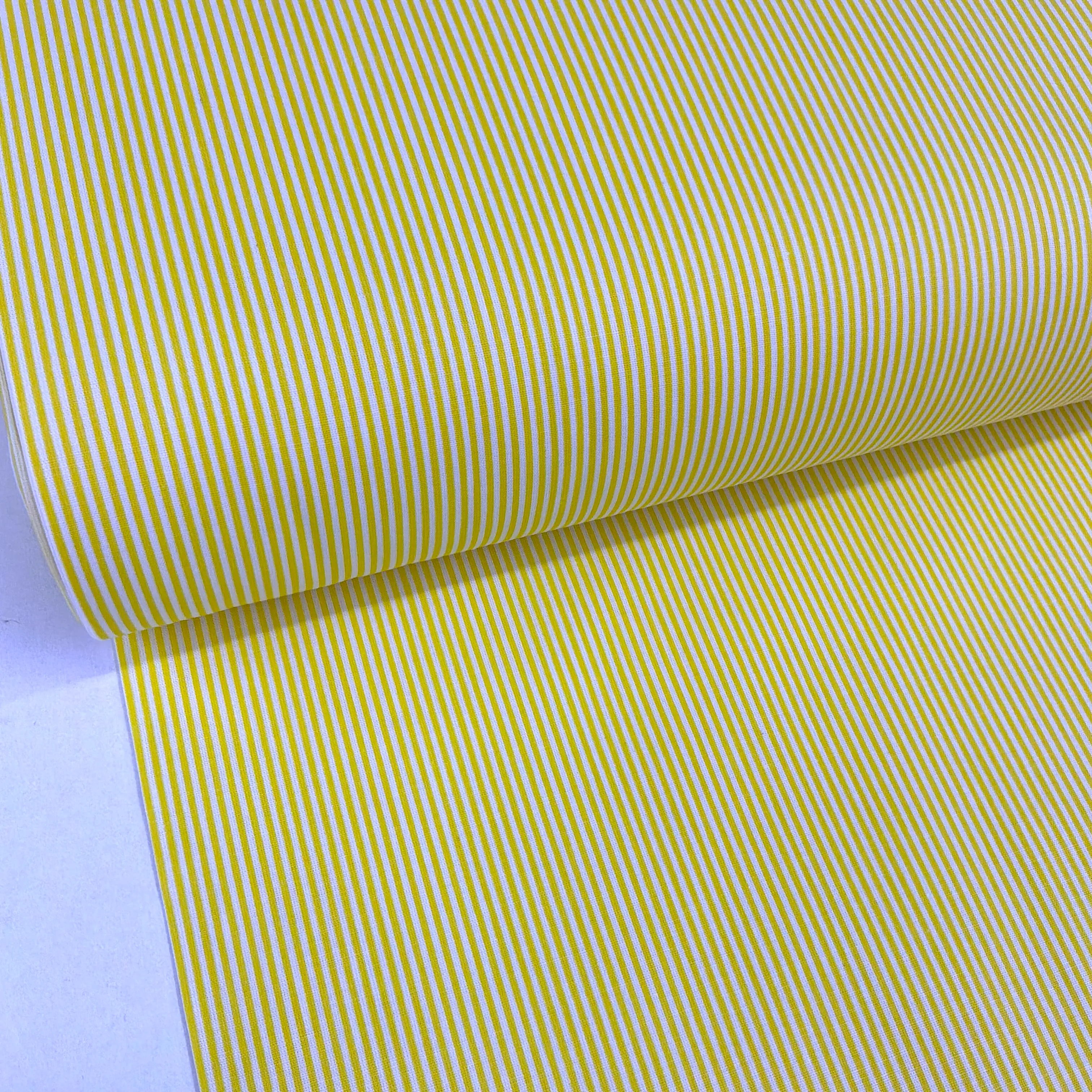 img-3380 Daisy Sarı Çizgiler Poplin Kumaş
