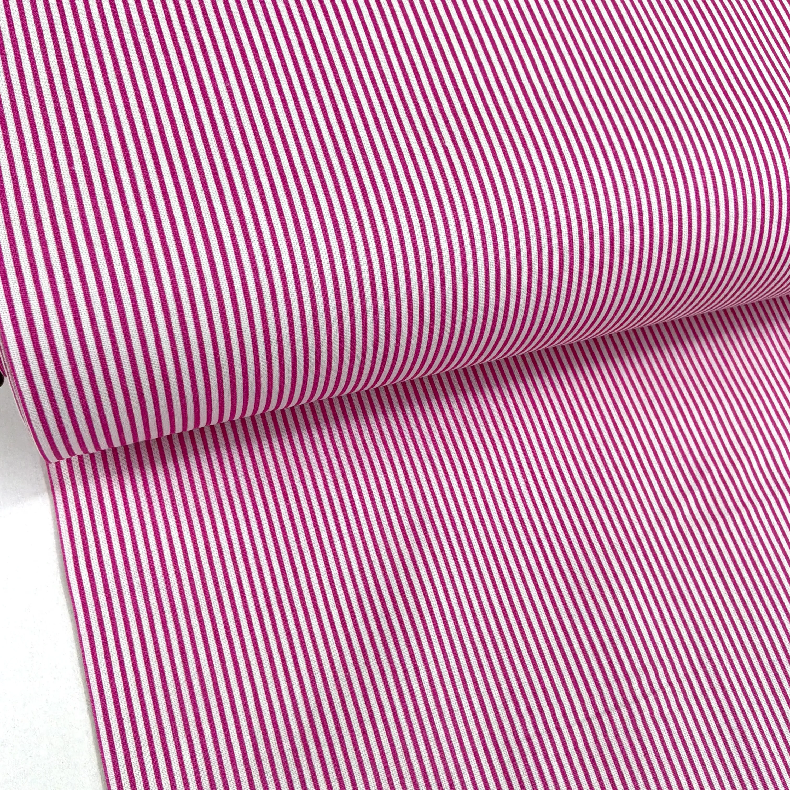 img-3381 Daisy Fuşya Çizgiler Poplin Kumaş