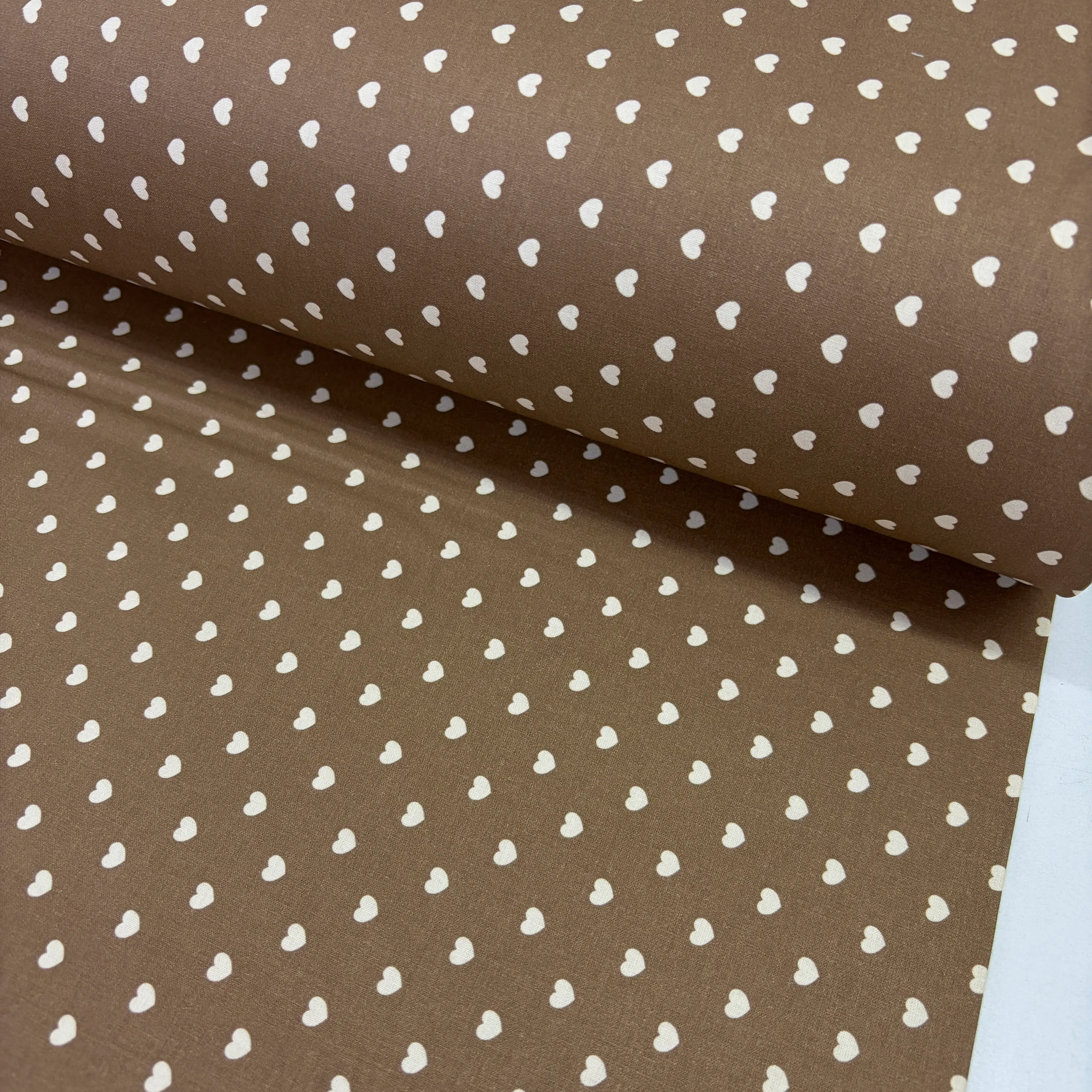 img-9485 Kahve Kalpler Dijital Poplin Kumaş