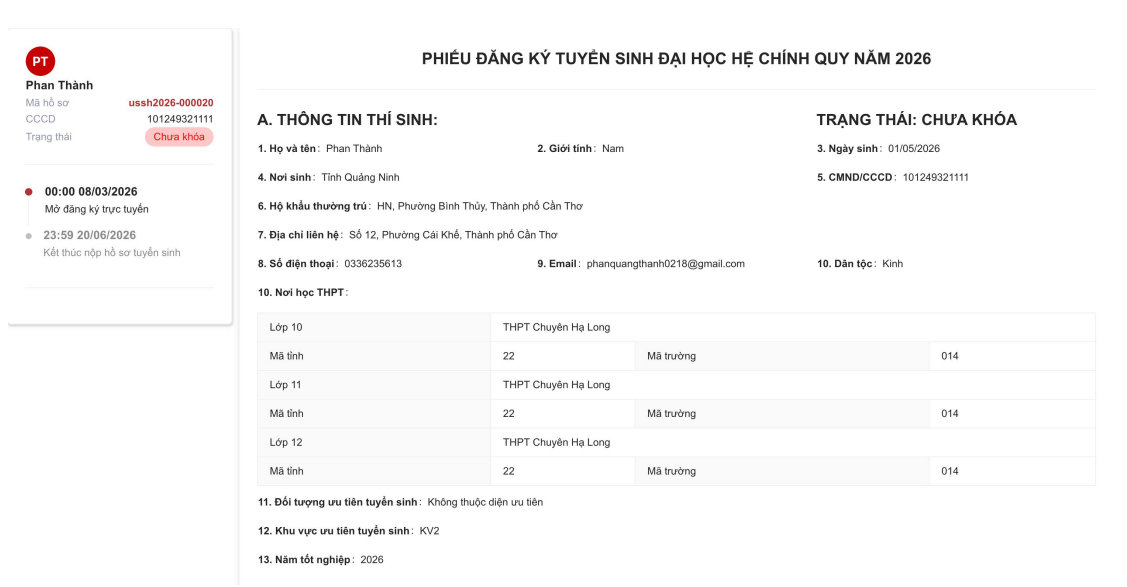 u20_2 Dai hoc Khoa hoc Xa hoi va Nhan van - DHQGHN (USSH) huong dan dang ky xet tuyen 2026