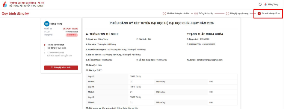 Truong DH Lao dong xa hoi (ULSA) huong dan tuyen sinh 2026